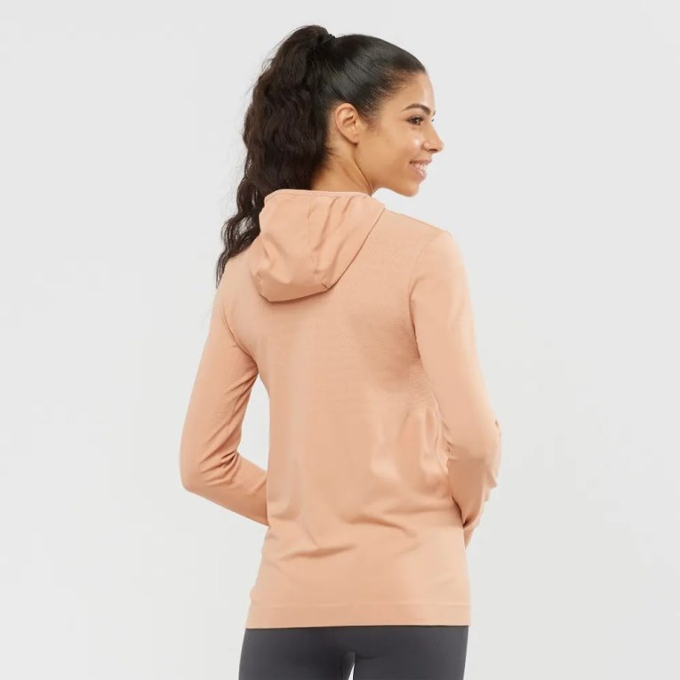 Apricot Salomon Essential Seamless Women's Sweatshirt | PH 73264K